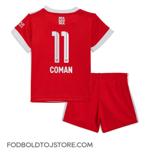 Bayern Munich Kingsley Coman #11 Hjemmebanesæt Børn 2022-23 Kortærmet (+ Korte bukser)
